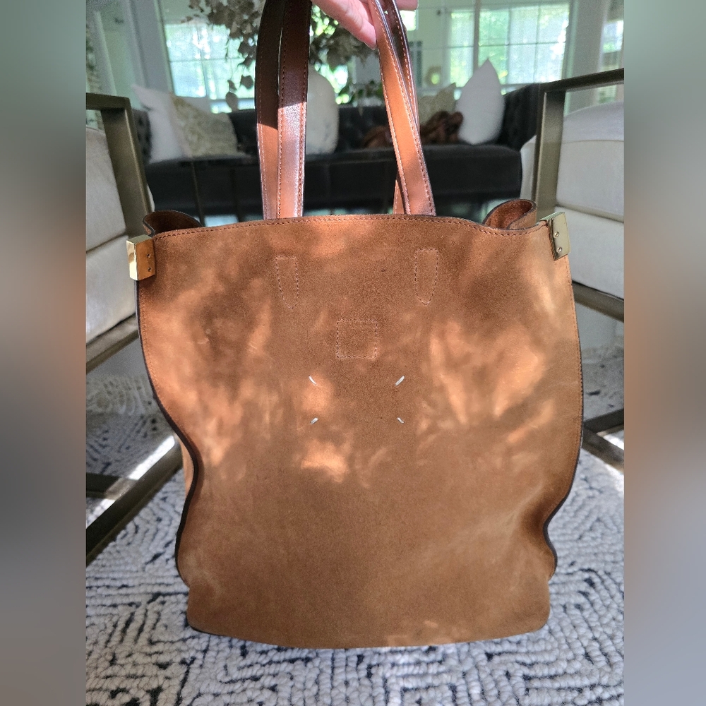 🌟Maison Margiela Caramel Brown Suede Tote Bag - Picture 4 of 10